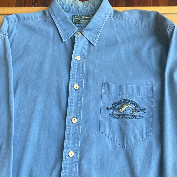Polo by Ralph Lauren Blue Casual Button Down Shirt - Picture 1 of 6